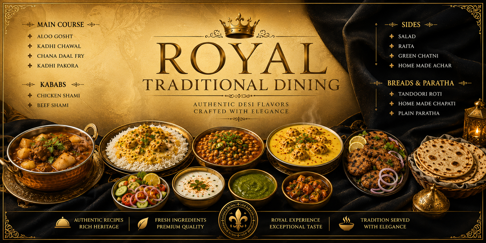 THE ROYAL KITCHEN  -  Desi Taste, Royal Style - order now 0336-2046434